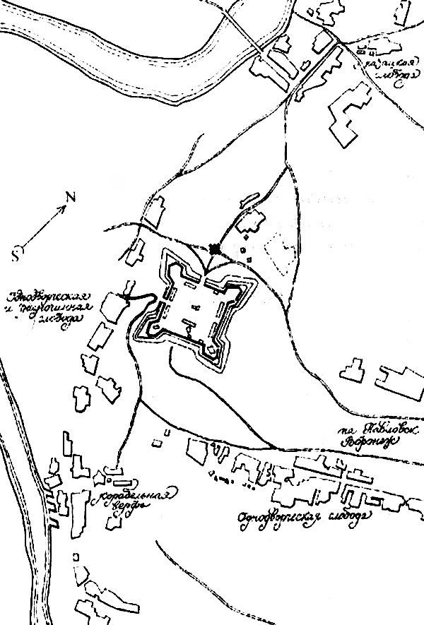 План крепости 1770-е гг.